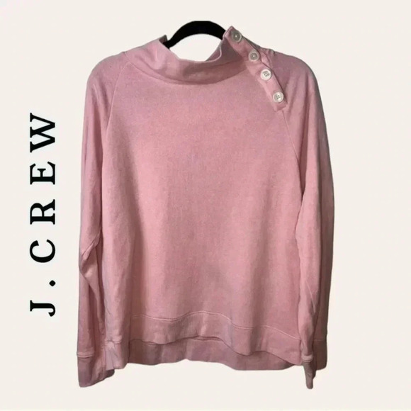 0165W. J. CREW LONG SLEEVE SWEATER PINK‎ IN COLOR SIZE XLARGE BUTTON DETAIL - Picture 1 of 10
